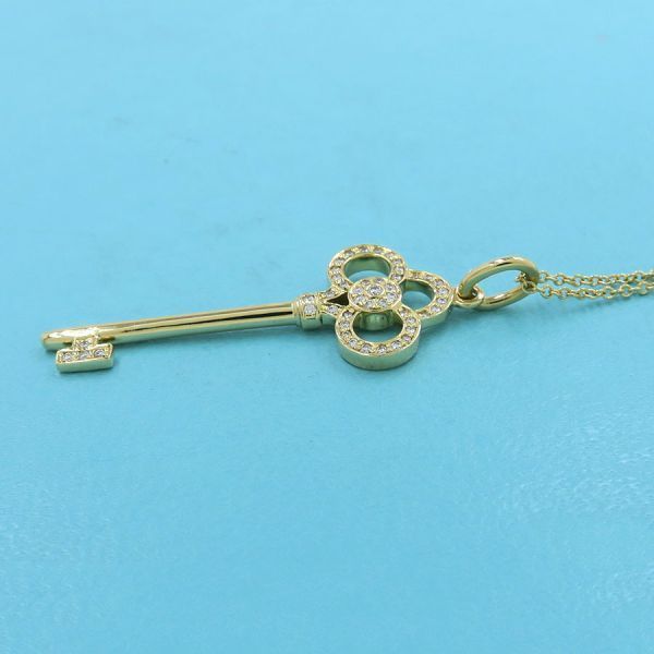 Tiffany & Co Crown Key Diamond Necklace [none Fee Gift Wrapping] [grade A