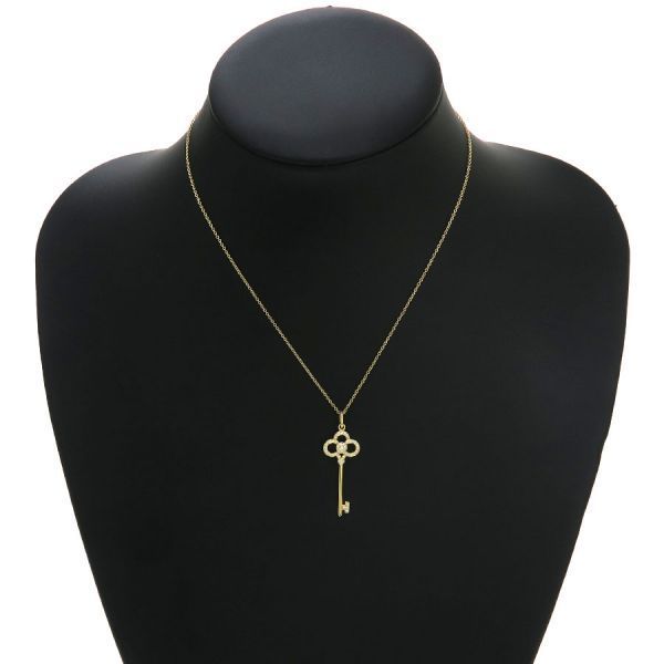Tiffany & Co Crown Key Diamond Necklace [none Fee Gift Wrapping] [grade A