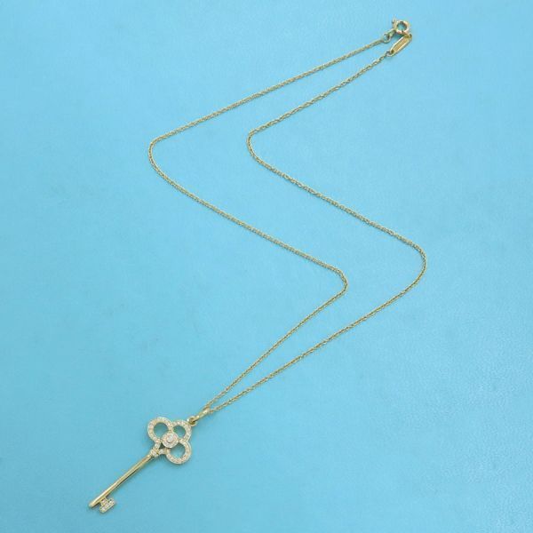 Tiffany & Co Crown Key Diamond Necklace [none Fee Gift Wrapping] [grade A