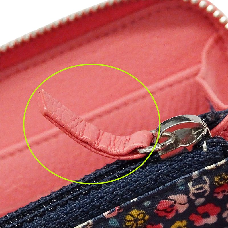 Chanel Wallet Ladies Brand Long Wallet Lucky Clover Leather Salmon Pink Round