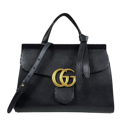 Gucci GG Marmont Shoulder Bag Leather 421890 Black Ladies Gucci  Gucci