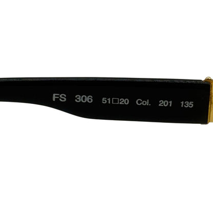 3431 Fendi Sunglass Es Fs306 5120 135 Black Gold Degree None Preowned