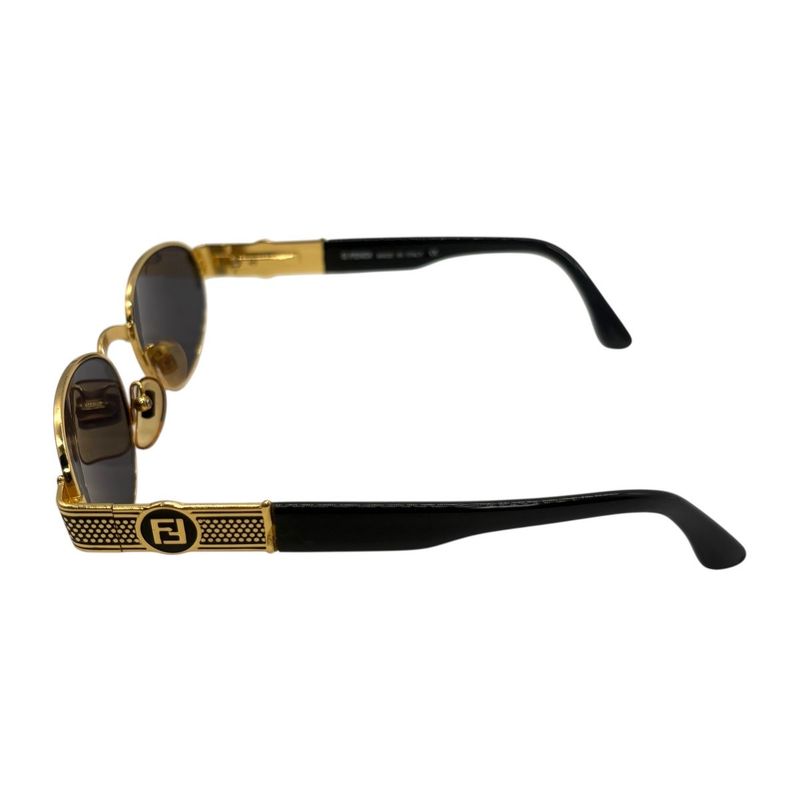 3431 Fendi Sunglass Es Fs306 5120 135 Black Gold Degree None Preowned
