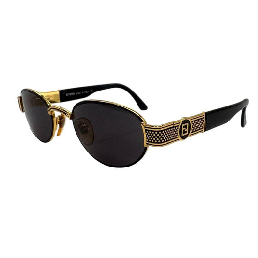 3431 Fendi Sunglass Es Fs306 5120 135 Black Gold Degree None Preowned