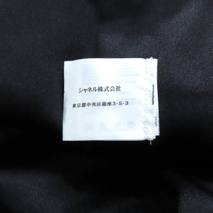 CHANEL P36435 100% Cashmere Long Coat With Belt And Coco Mark Buttons Black 34