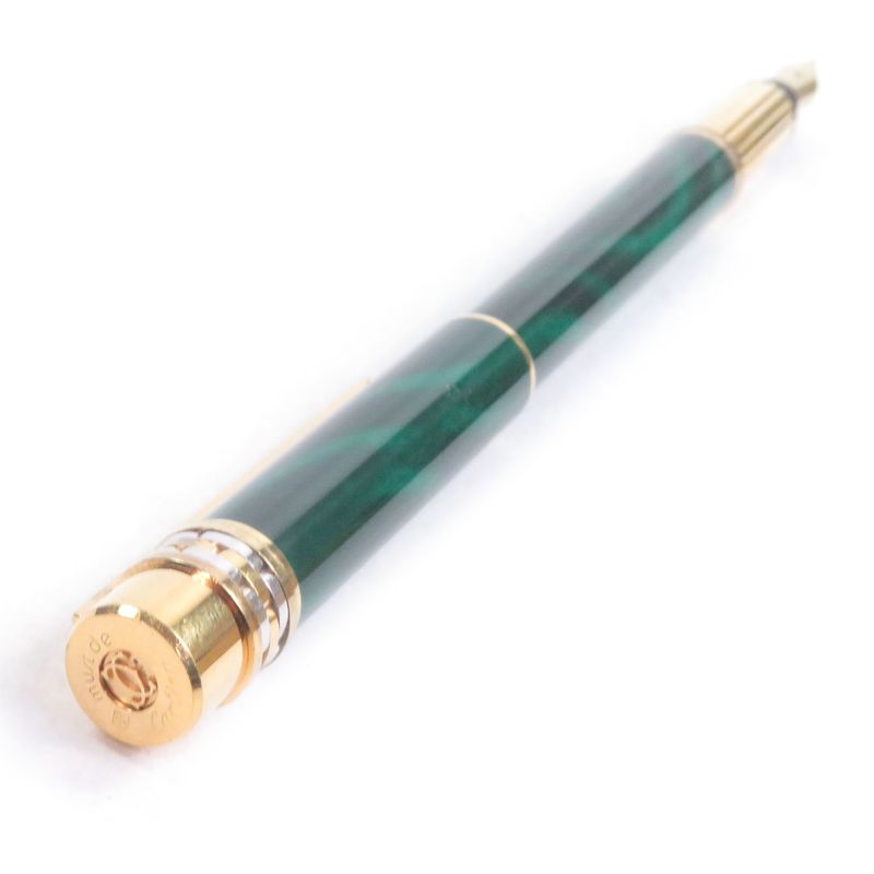 Cartier Vintage Must De Cartier Nib 18k Malachite Fountain Pen Green Gold Made