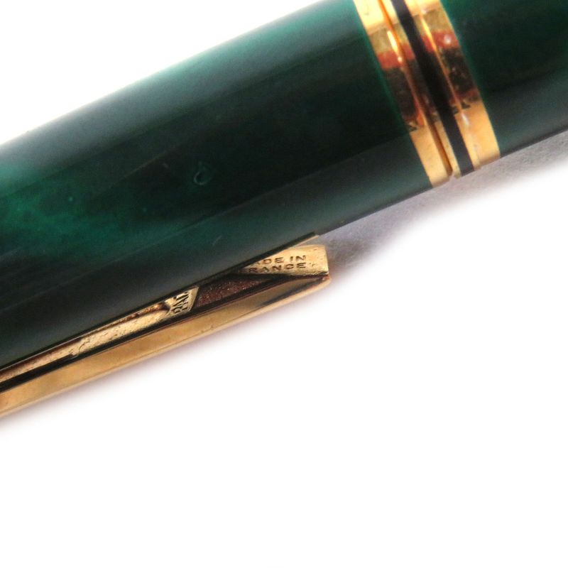 Cartier Vintage Must De Cartier Nib 18k Malachite Fountain Pen Green Gold Made