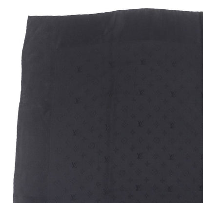 Louis Vuitton Carre Monaco 100% Silk Monogram Scarf With Logo Black Made In