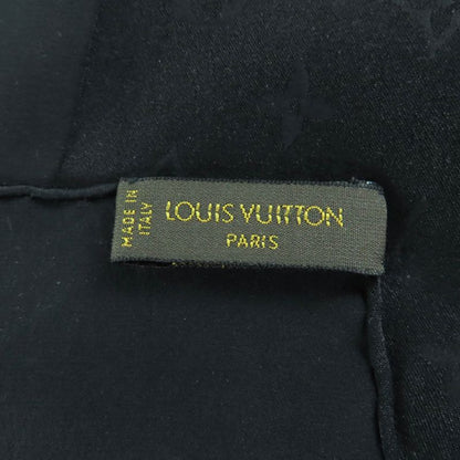 Louis Vuitton Carre Monaco 100% Silk Monogram Scarf With Logo Black Made In