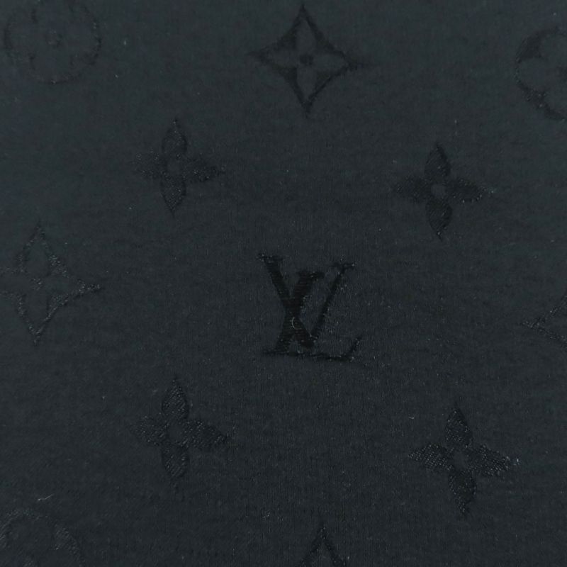 Louis Vuitton Carre Monaco 100% Silk Monogram Scarf With Logo Black Made In