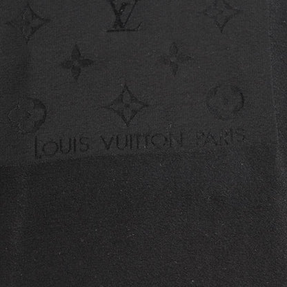 Louis Vuitton Carre Monaco 100% Silk Monogram Scarf With Logo Black Made In