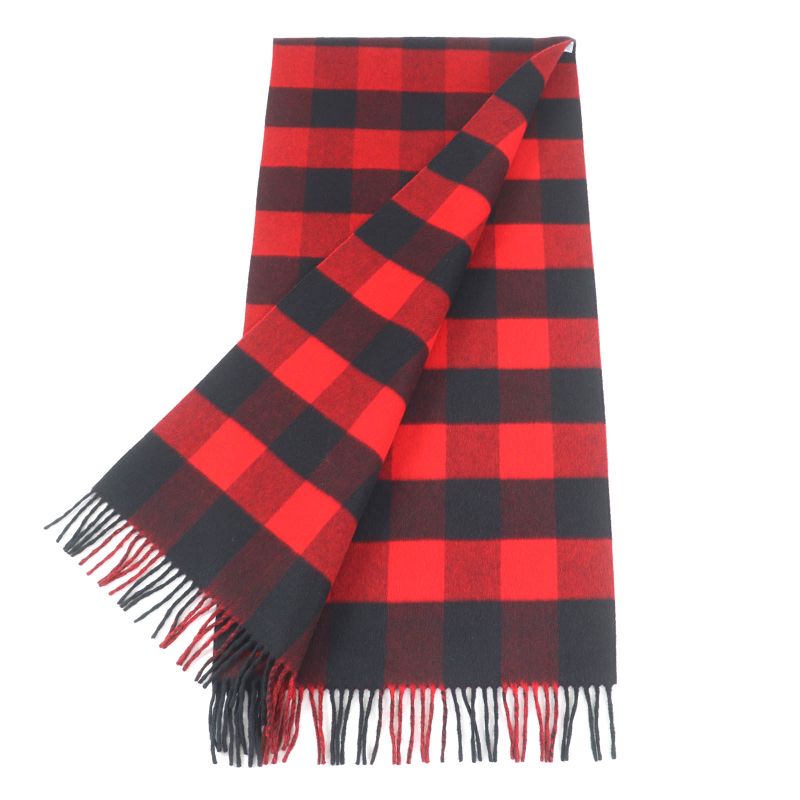 Christian DIOR 95che200i Angora Blend Logo Design Checkered Large Scarf With