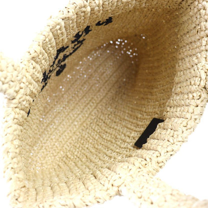 Prada 1bg422 Raffia Crochet Triangle Logo Triangle Plate Logo Embroidery Cage