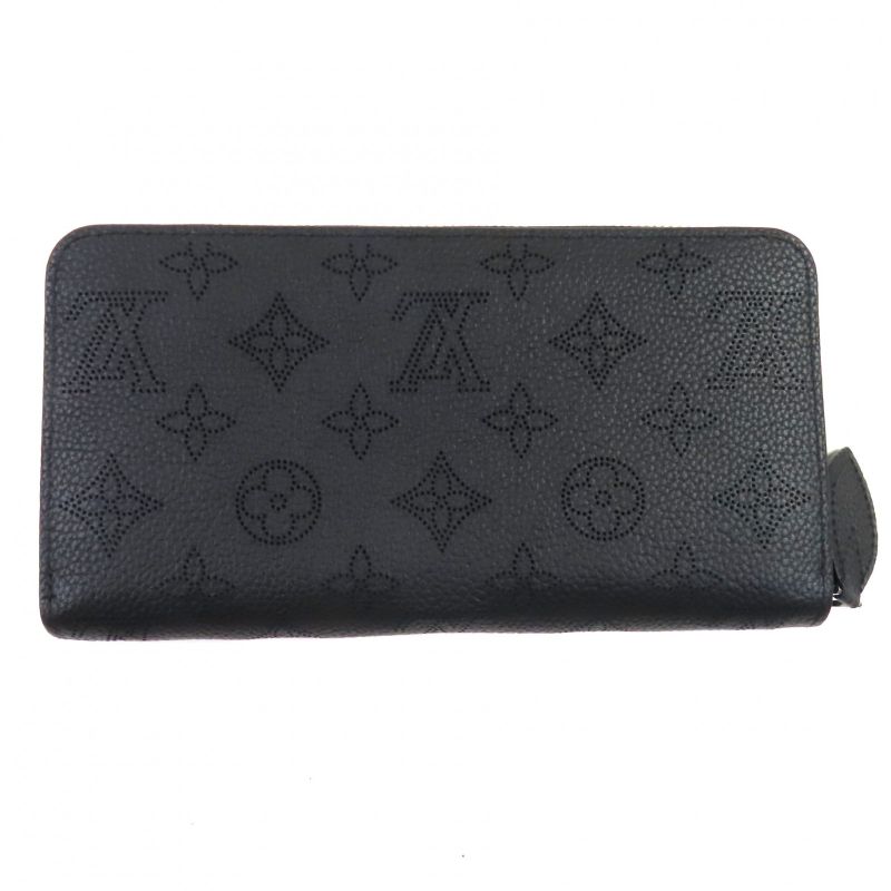 Louis Vuitton M61867 Zippy Wallet Mahina Noir Black Monogram Leather Round