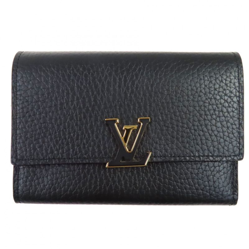 Louis Vuitton M62157 Portefeuille Capucines Compact Taurillon Leather Noir