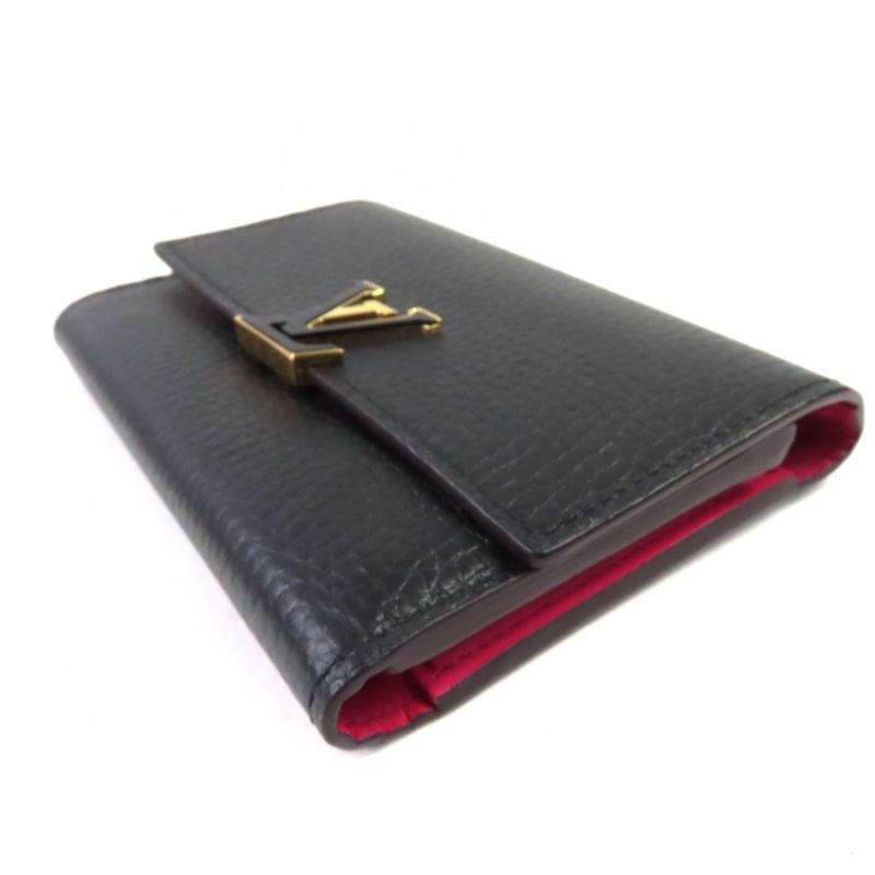 Louis Vuitton M62157 Portefeuille Capucines Compact Taurillon Leather Noir