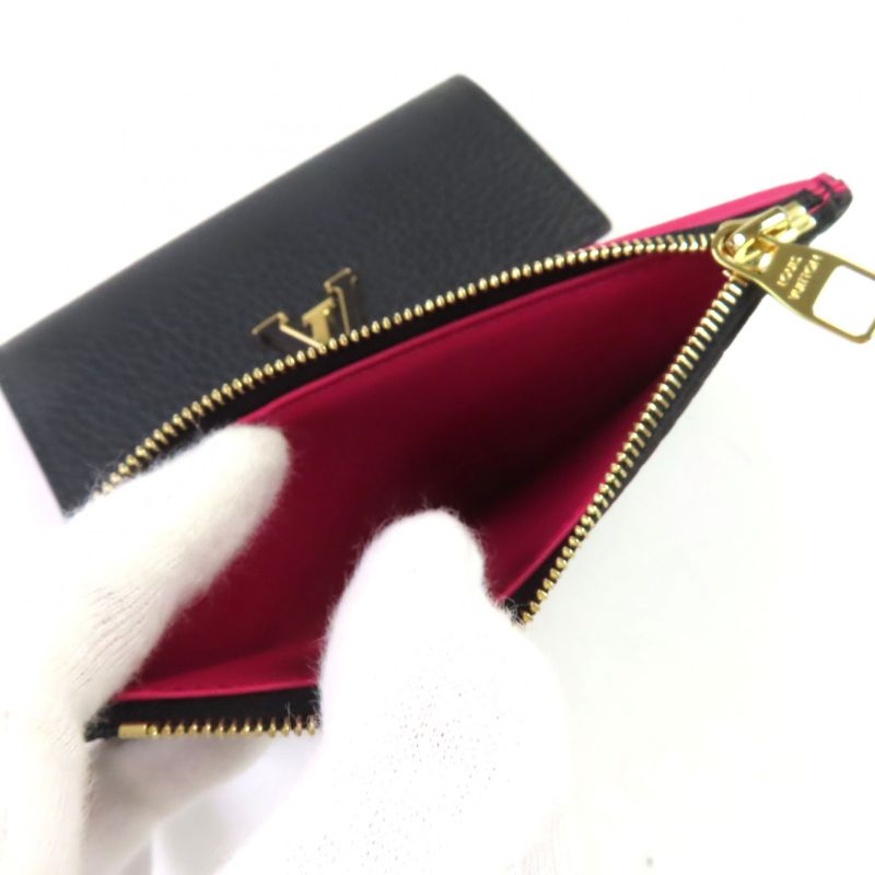 Louis Vuitton M62157 Portefeuille Capucines Compact Taurillon Leather Noir