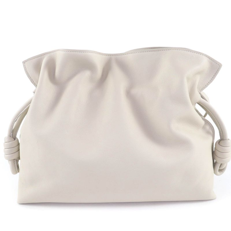 LOEWE A411fc1xbf Flamenco Clutch Medium Nappa Leather Shoulder Bag Sea Salt