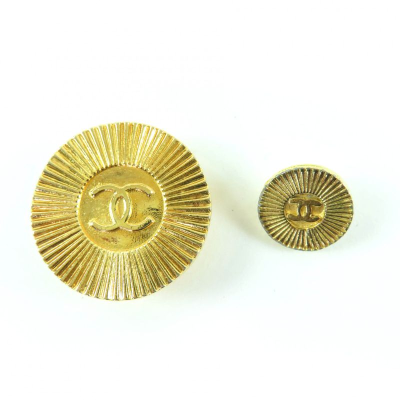 CHANEL Coco Mark Metal Logo Button Gold Button Set Of 12 Gold Ladies