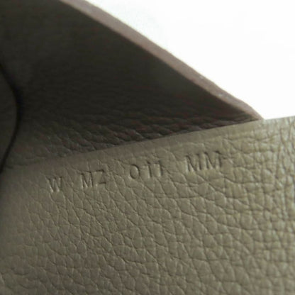 Hermes Calvi Duo Evercolor Etoupe Silver Hardware Card Case Coin Case Engraved