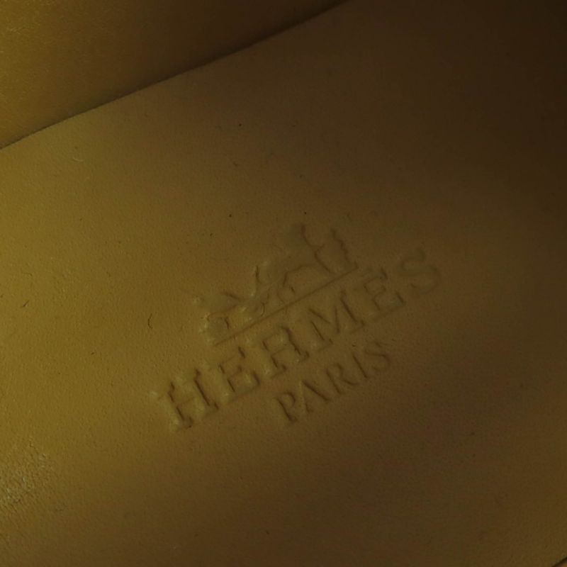 Hermes Impact Gold Hardware Leather Moccasins With Glenan Buckle Black 36 With