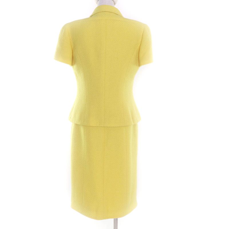 CHANEL Vintage 97C P08919 Lined 100% Silk Coco Mark Button Short Sleeve Jacket