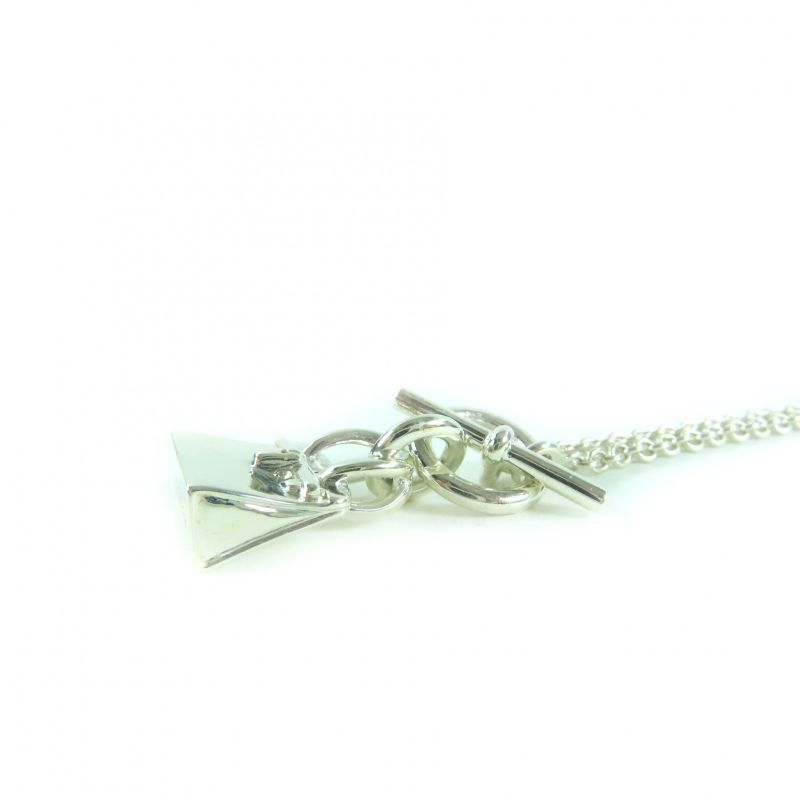 Hermes 925 Amulet Birkin Necklace Pendant Accessory Silver Weight