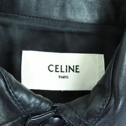 Celine 2f017291d Aviator Soft Drum Lambskin Jacket Outerwear Black 44 Made In