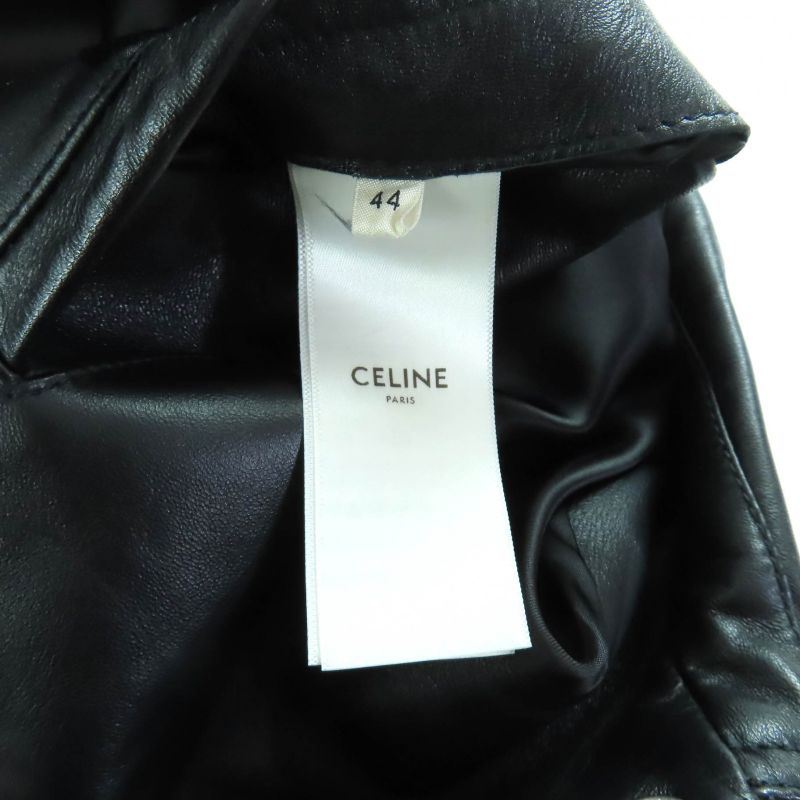 Celine 2f017291d Aviator Soft Drum Lambskin Jacket Outerwear Black 44 Made In