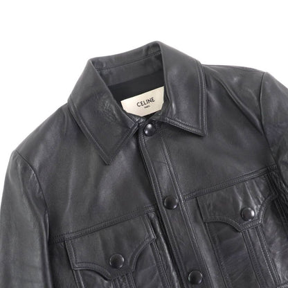 Celine 2f017291d Aviator Soft Drum Lambskin Jacket Outerwear Black 44 Made In