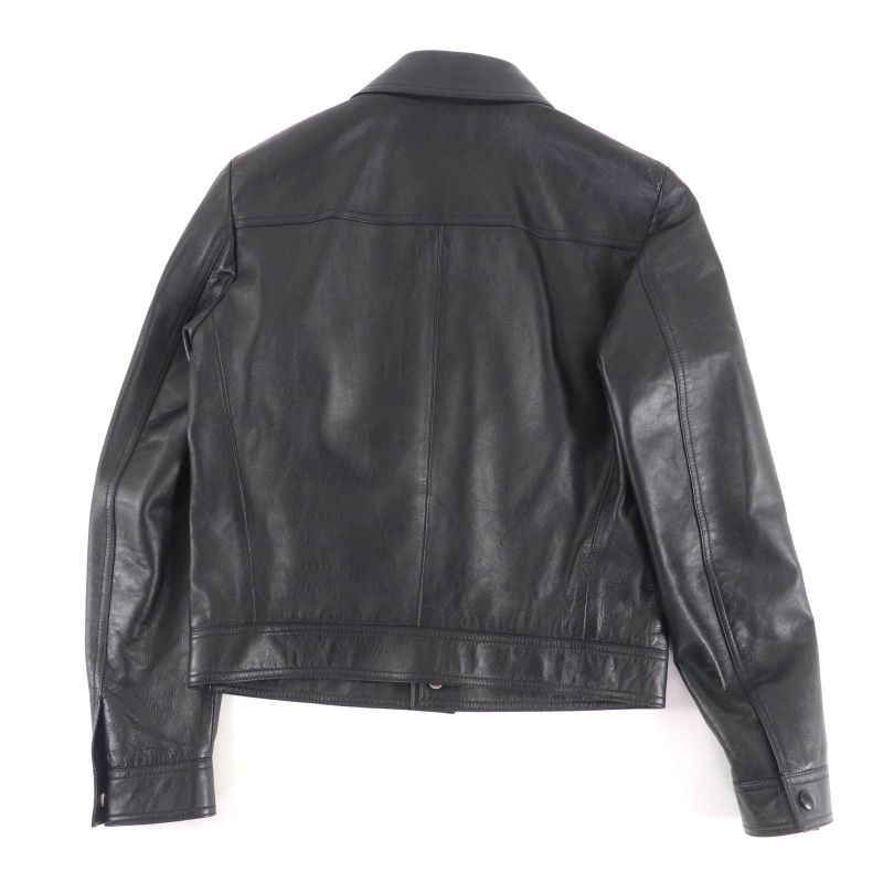 Celine 2f017291d Aviator Soft Drum Lambskin Jacket Outerwear Black 44 Made In