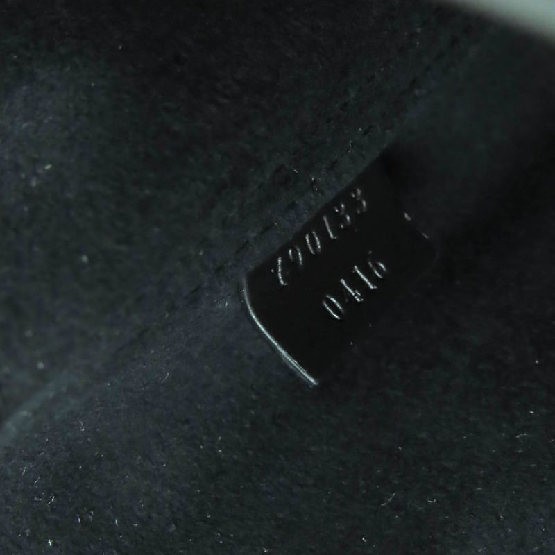 Gucci 790133 GG Super Mini Bag 2way Leather Shoulder Bag Black With Box And