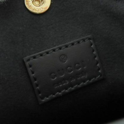Gucci 790133 GG Super Mini Bag 2way Leather Shoulder Bag Black With Box And