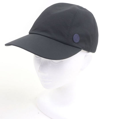 Hermes Myles Serie Button Leather Patch Baseball Cap Hat Charcoal 59 Made In