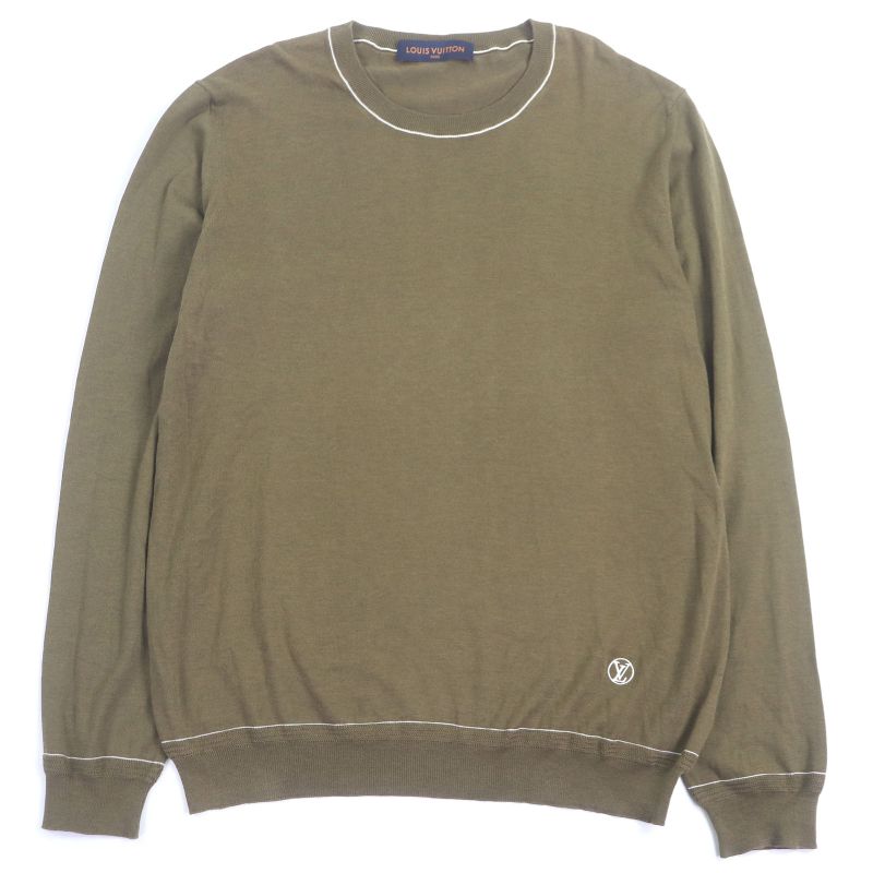 Louis Vuitton Silk Cashmere Blend LV Circle Logo Embroidery Light Hand Long