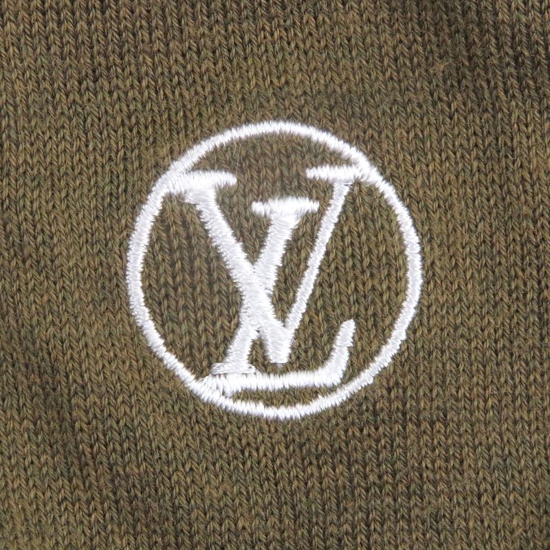 Louis Vuitton Silk Cashmere Blend LV Circle Logo Embroidery Light Hand Long