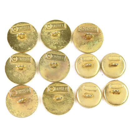 CHANEL Coco Mark Gold Buttons 7 Large 4 Small Total 11 Pieces Set