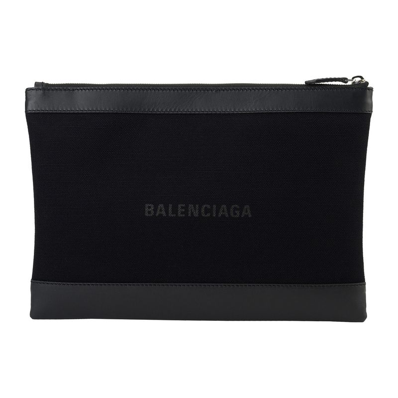 Balenciaga Clutch Bag Navy Clip Black