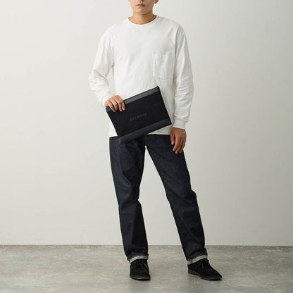 Balenciaga Clutch Bag Navy Clip Black