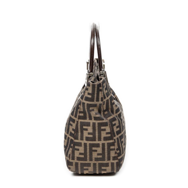 Fendi Small Craft Tote Brown Zucca Canvas A