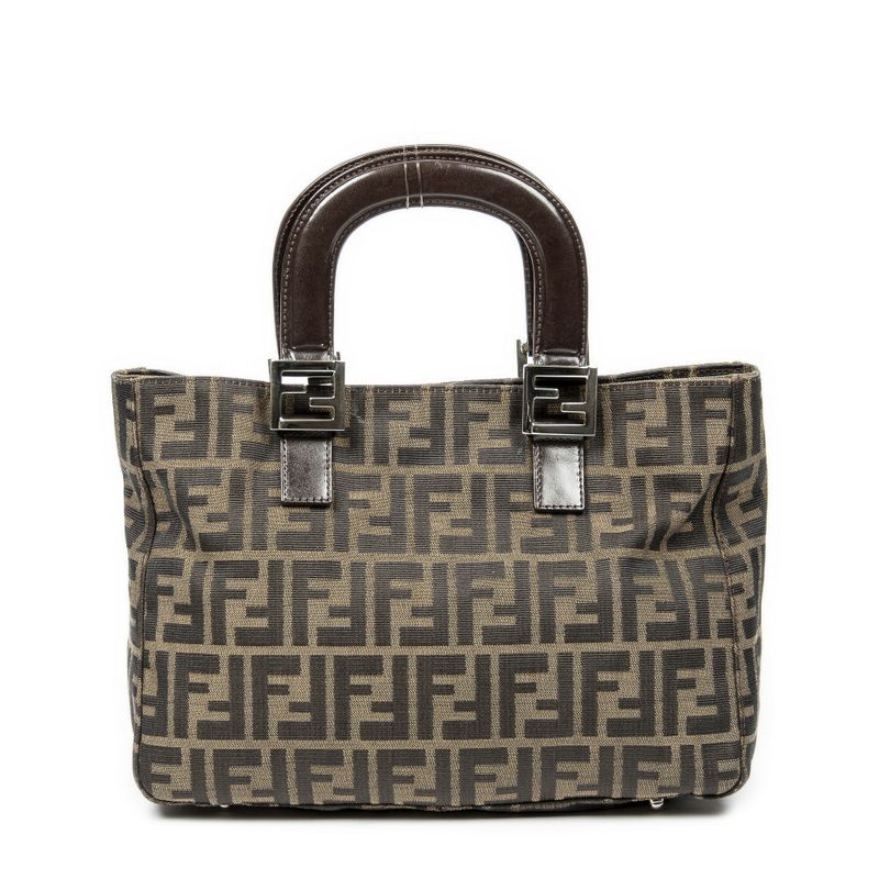 Fendi Small Craft Tote Brown Zucca Canvas A