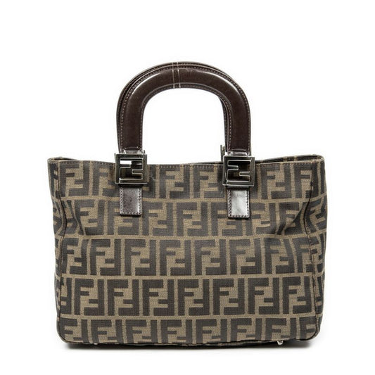 Fendi Small Craft Tote Brown Zucca Canvas A