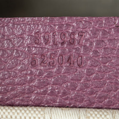 Gucci 2-way Top Handle Purple Grained Calfskin Leather A