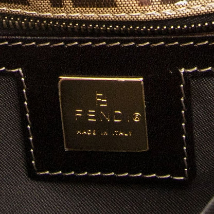 Fendi Square Flap Bag Brown Zucchino Coated Canvas A