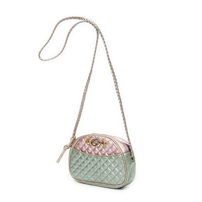 Gucci Trapunta Camera Crossbody Pink And Teal Matelasse Calfskin A