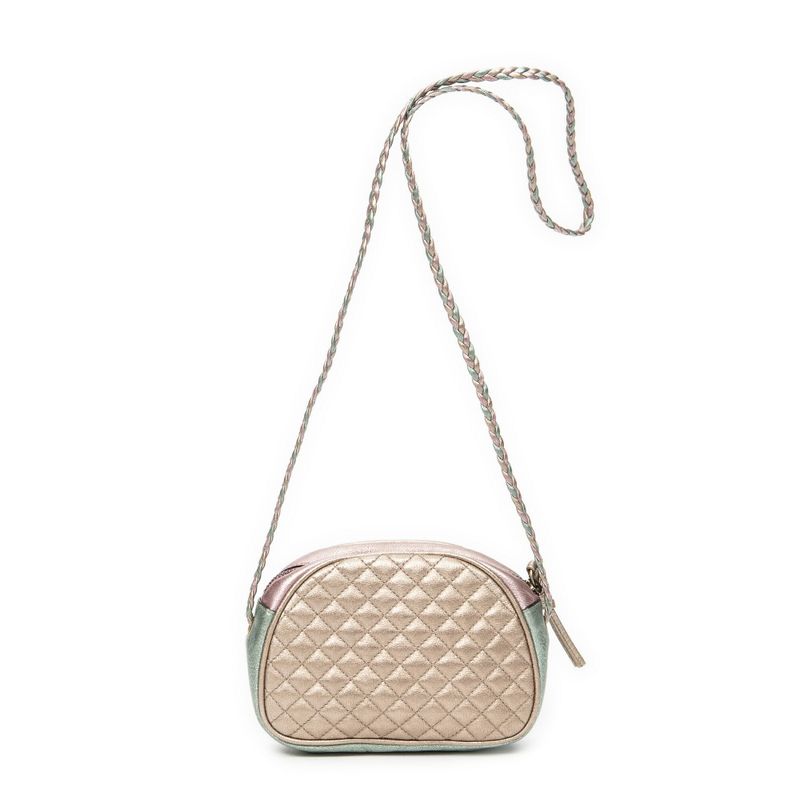 Gucci Trapunta Camera Crossbody Pink And Teal Matelasse Calfskin A
