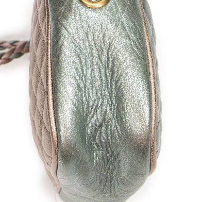 Gucci Trapunta Camera Crossbody Pink And Teal Matelasse Calfskin A