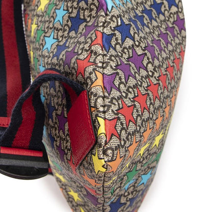 Gucci Drawstring Backpack Beige/red Print Supreme PVC Canvas A