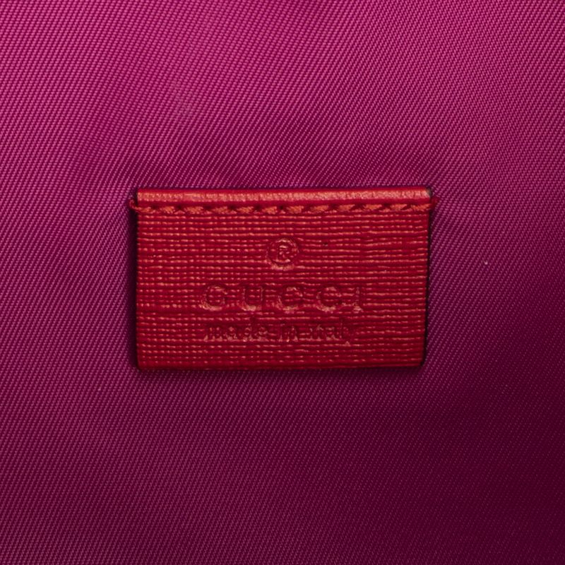 Gucci Drawstring Backpack Beige/red Print Supreme PVC Canvas A