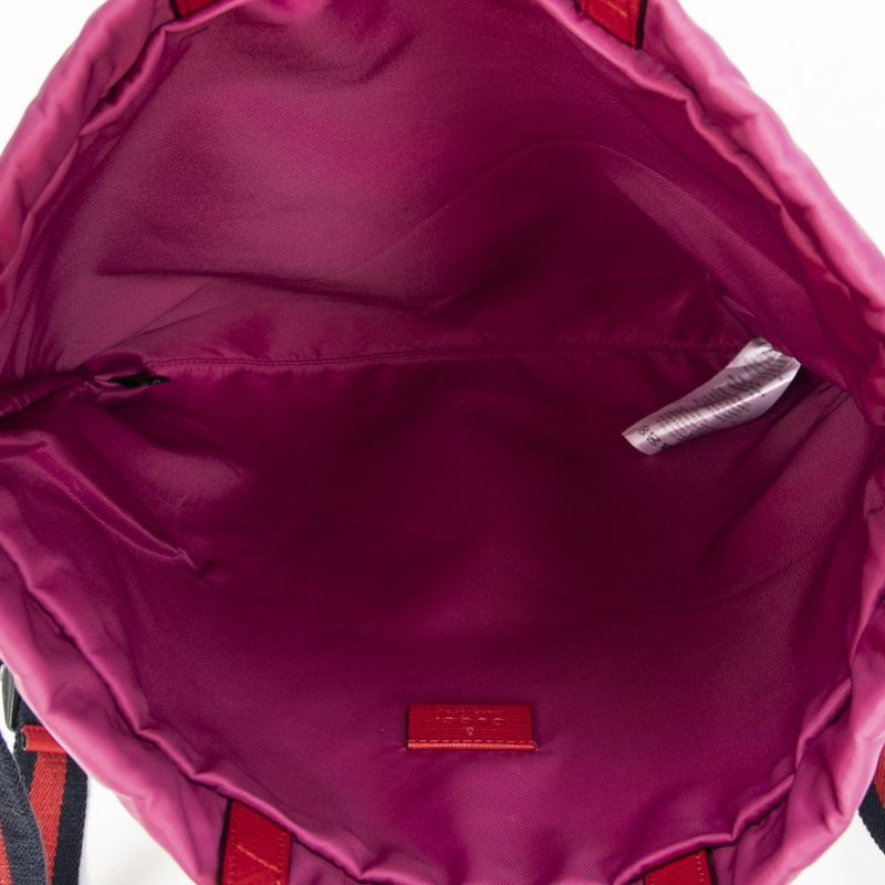 Gucci Drawstring Backpack Beige/red Print Supreme PVC Canvas A